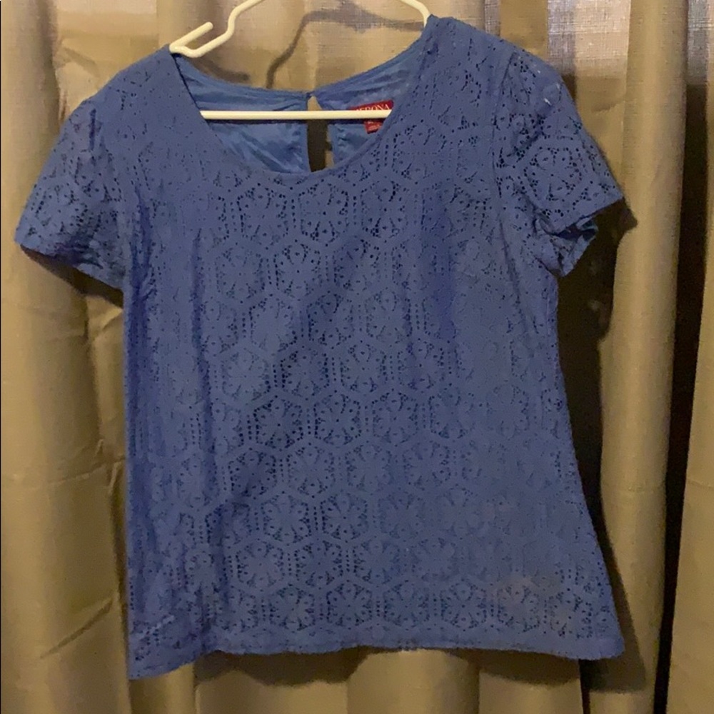 Purple/blue lace blouse